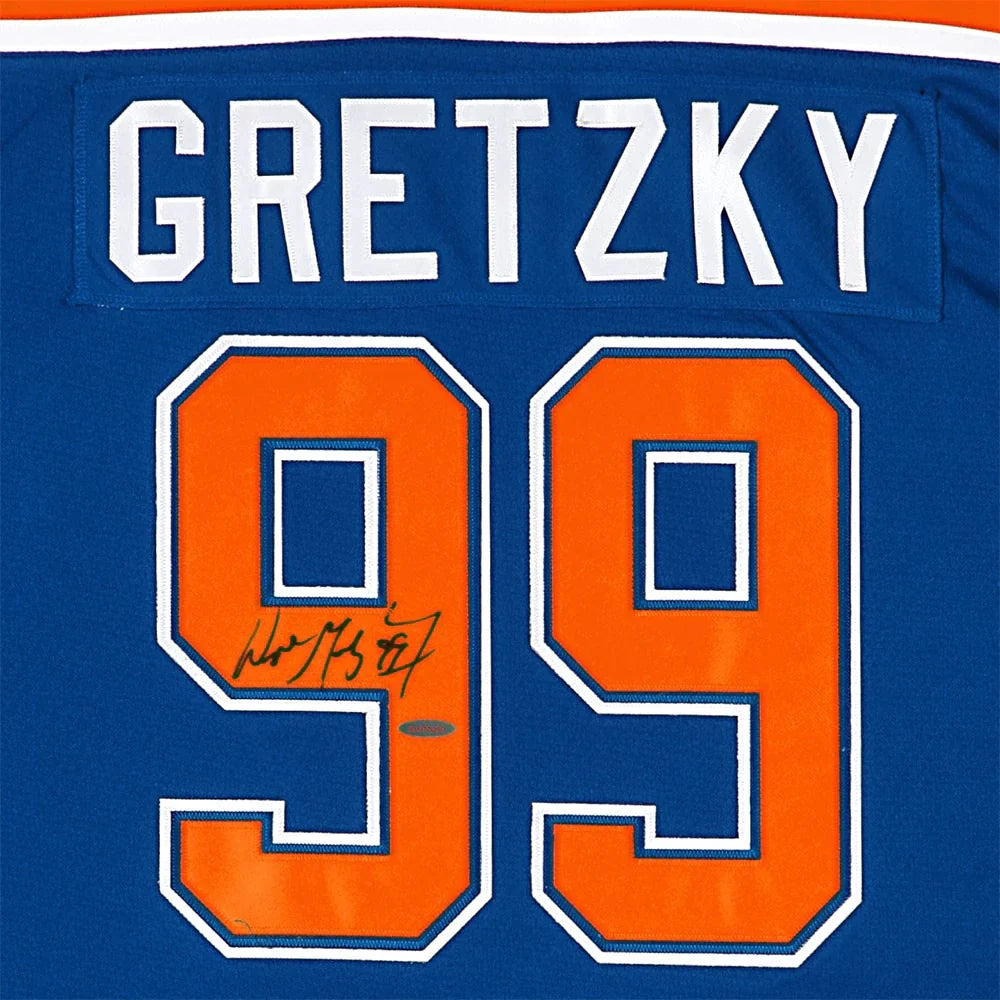 Wayne Gretzky – Custom Framed Oilers Jersey – “Signed”