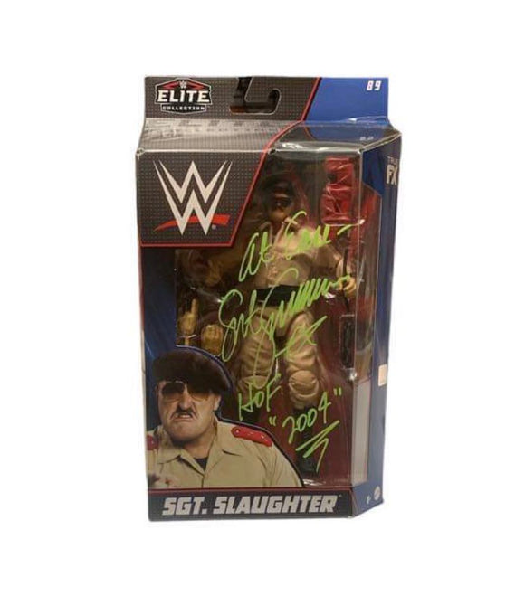 Sgt. Slaughter WWE Elite Autographed Figure