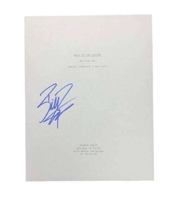 Billy Zane as Match in Back to the Future Autographed Script
