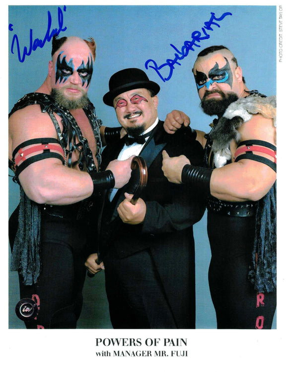 Powers of Pain Autographed WWE 8x10
