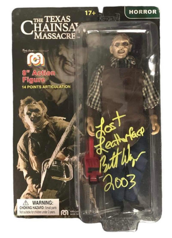 Brett Wagner Leatherface Texas Chainsaw Massacre Autographed Mego Figure
