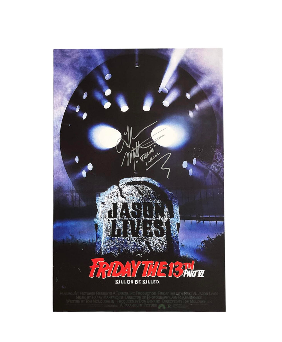 Thom Mathews Friday the 13th Part VI: Jason Lives Autographed 11x17 Po ...