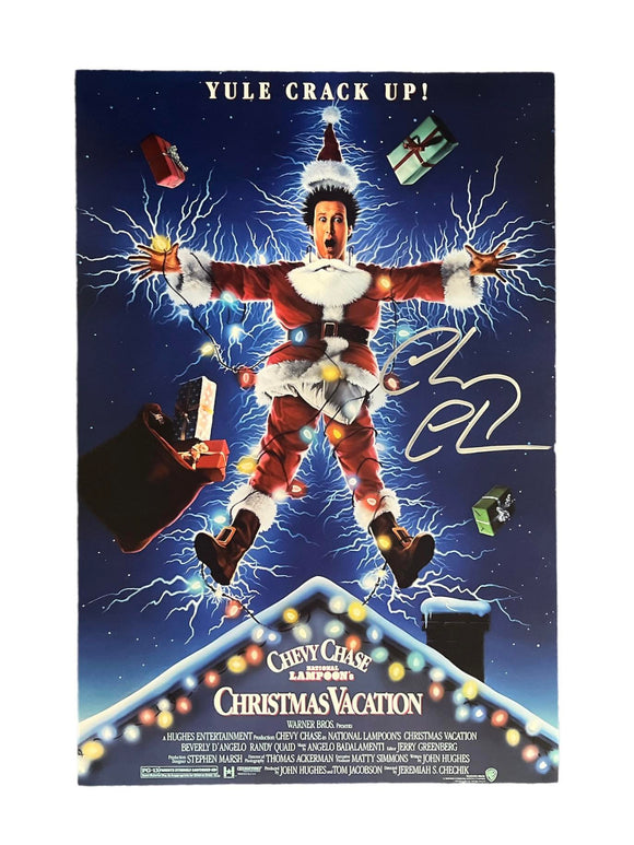 Chevy Chase Autographed National Lampoon’s Christmas Vacation Mini Poster