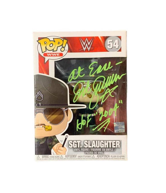 Sgt. Slaughter WWE Autographed Funko Pop