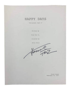 Henry Winkler the Fonz Happy Days Autographed Script Cover