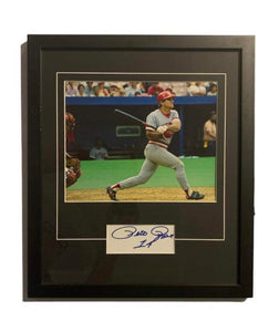 Pete Rose MLB 8x10 Print Autographed Frame