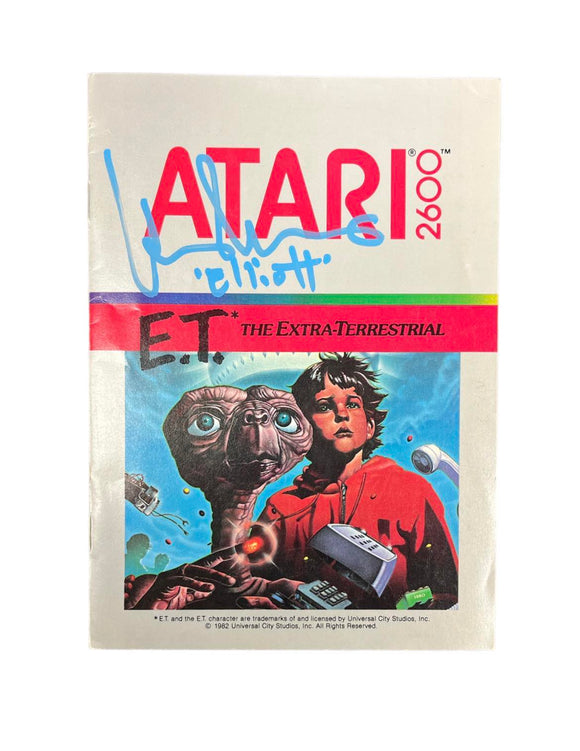 Henry Thomas E.T. Atari 2600 Autographed User Manual