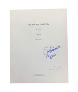 Jay Underwood as Eric in The Boy Who Could Fly Autographed Script