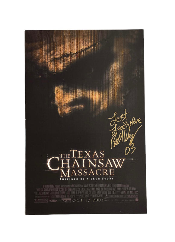 Brett Wagner The Texas Chainsaw Massacre Autographed 11x17 Mini Poster