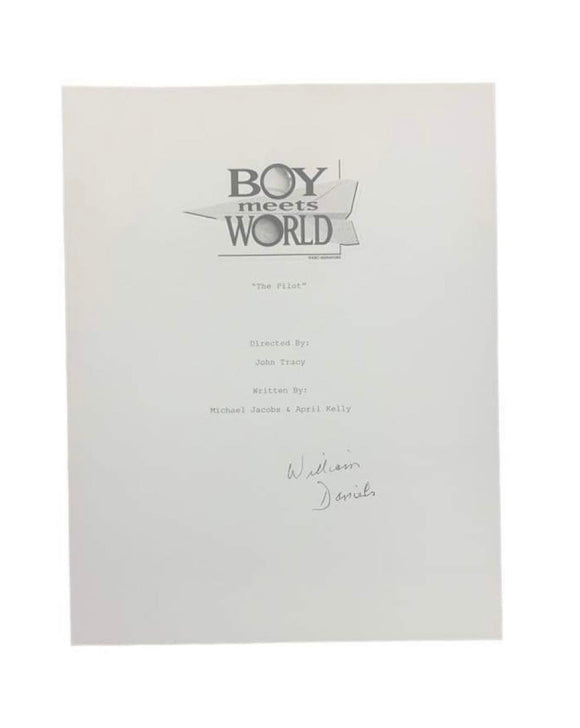 William Daniels Autographed Boy Meets World Script
