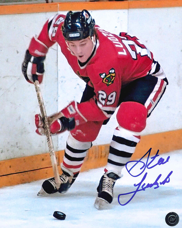 Steve Ludzik Autographed Chicago Blackhawks 8x10