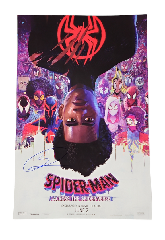 Shameik Moore Autographed Spider-Man: Across the Spider-Verse 11x17 Poster