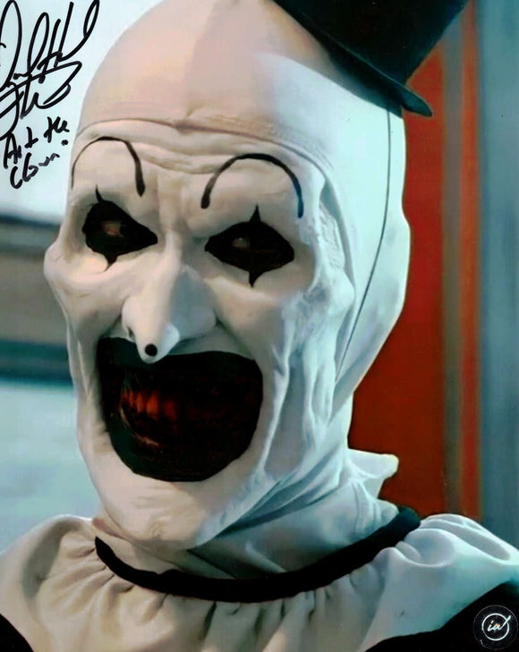 David Howard Thornton as Art the Clown in Terrifier Autographed 8x10 Close Up Photo