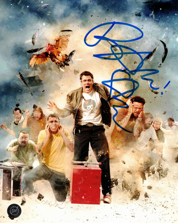 Bam Margera Autographed 8x10 Photo in Jackass Cast Photo