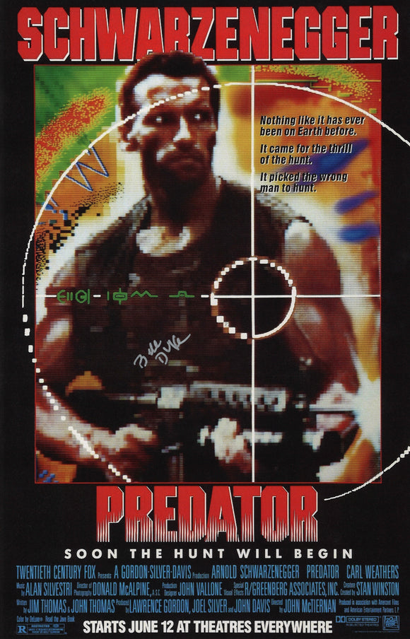 Bill Duke Autographed Predator 11 x 17 Poster