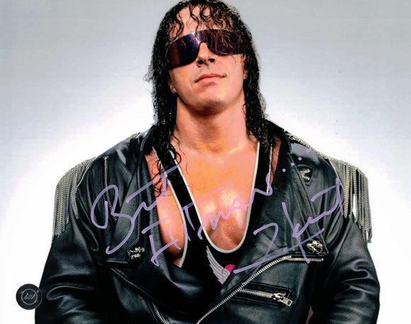 Bret Hitman Hart Autographed 8x10 WWF / WWE Promo Photo
