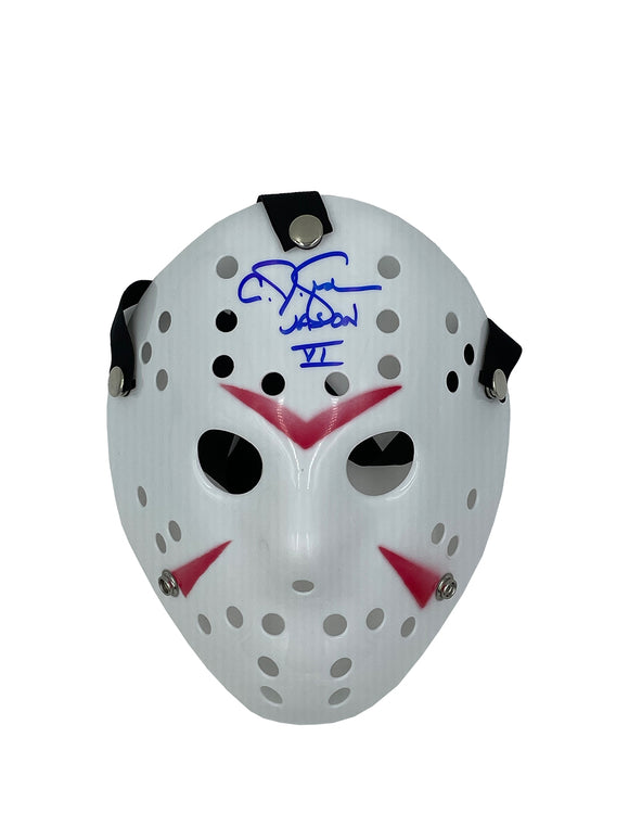 C.J. Graham Autographed Jason Voorhees Mask (White)