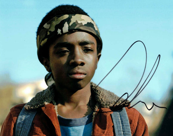 Caleb McLaughlin as Lucas Sinclair in Stranger Things Autographed 8x10 Photo