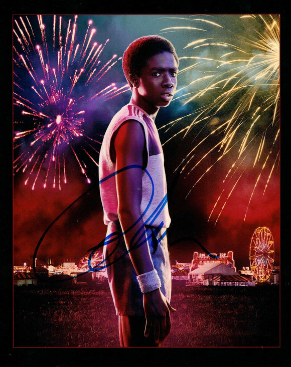 Caleb McLaughlin as Lucas Sinclair in Stranger Things Autographed 8x10 Photo Fireworks