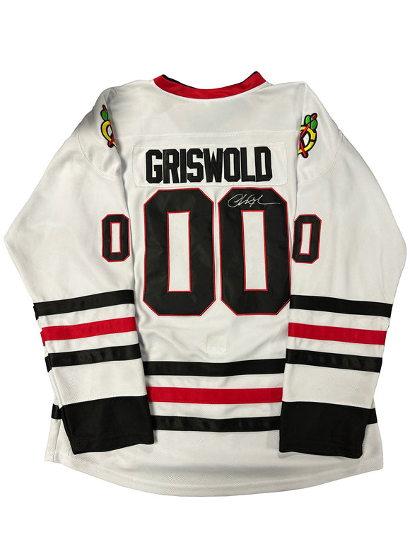 Chevy Chase Autographed Chicago Blackhawks Replica Jersey