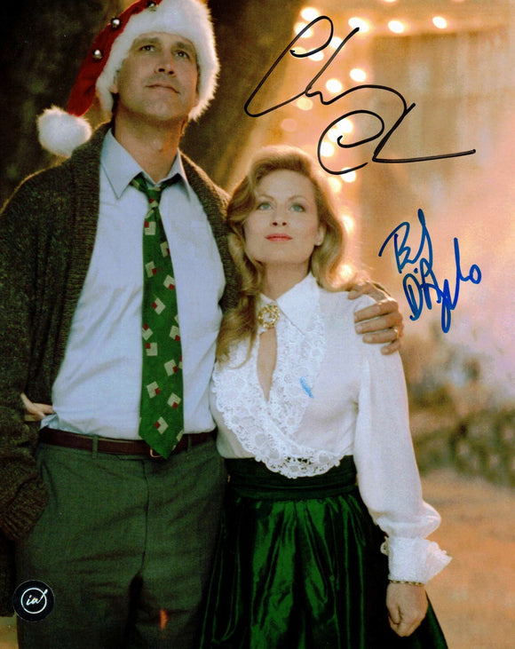 Chevy Chase & Beverly D'Angelo Dual Autographed National Lampoon’s Christmas Vacation 8x10