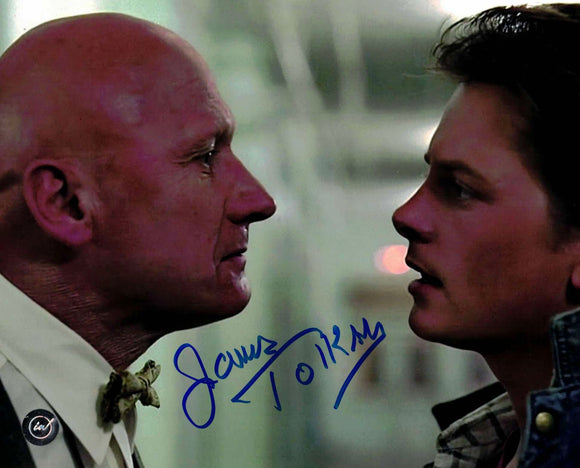 James Tolkan Back to the Future Autographed 8x10 in Blue Sharpie