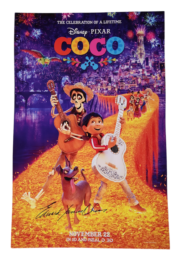 Edward James Olmos Autographed Coco 11x17 Poster