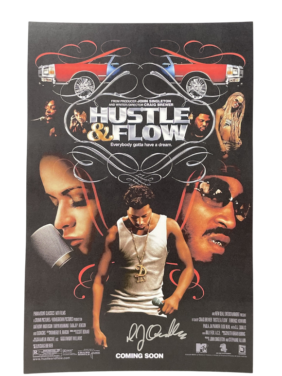 DJ Qualls Hustle and Flow Signed 11x17 Poster