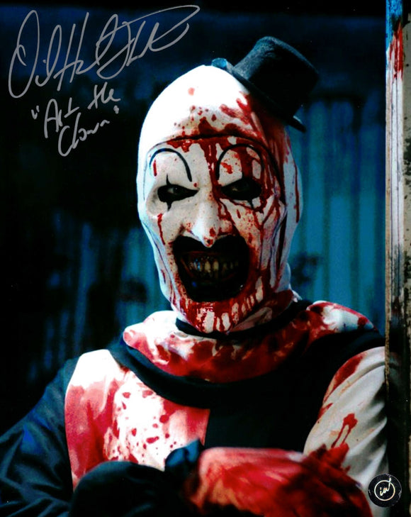 David Howard Thornton as Art the Clown in Terrifier Autographed 8x10 Bloody Photo