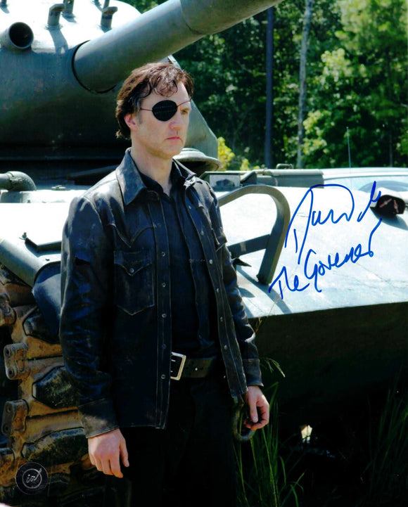 David Morrissey as the Governor in the Walking Dead Autographed 8x10 Blue Sharpie