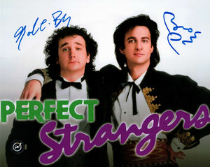 Bronson Pinchot & Mark Lynn Baker Dual Autographed Perfect Strangers 8x10