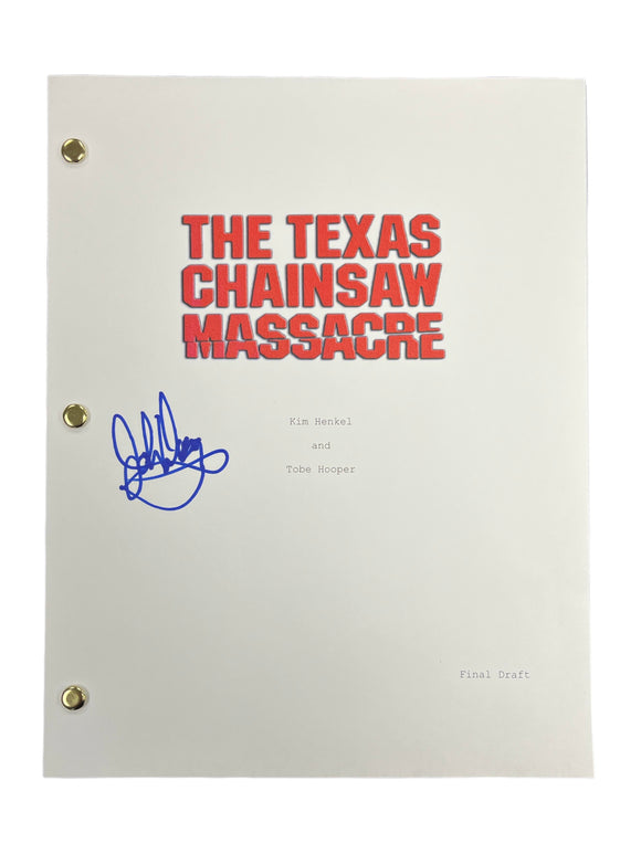 John Dugan as Grandpa in The Texas Chainsaw Massacre (1974) Autographed Script