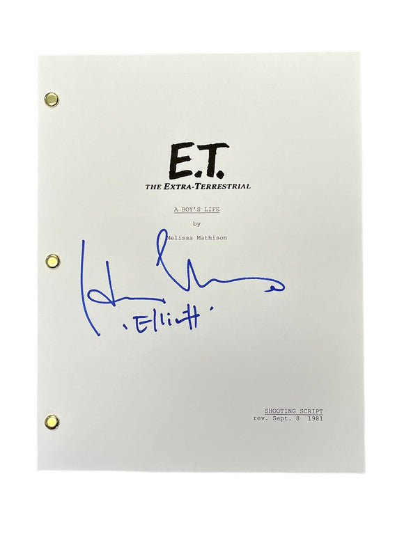 Henry Thomas E.T. Elliot on Bike Autographed Script