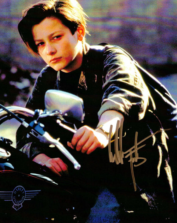 Edward Furlong in Terminator 2 Autographed 8x10 in Gold Paint Pen