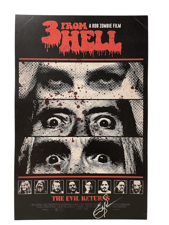 Emilio Rivera 3 From Hell Signed 11x17 Poster