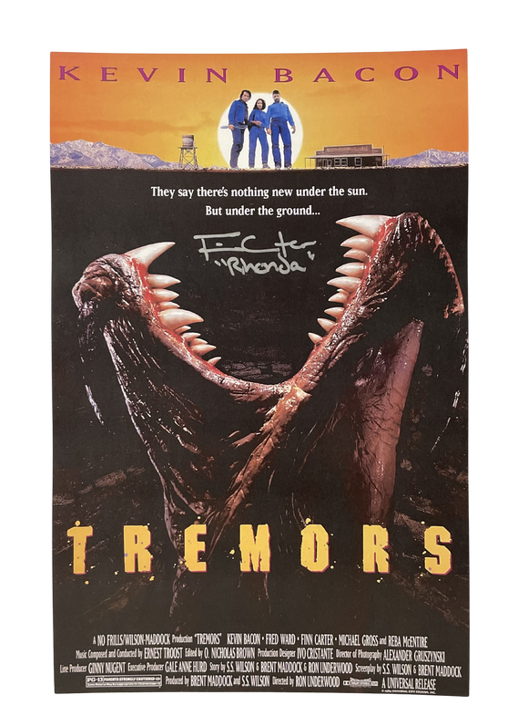 Finn Carter Tremors Signed 11x17 Poster