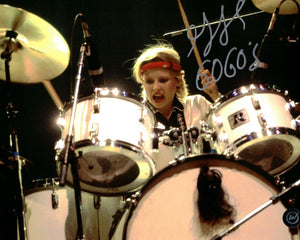 Gina Schock GO GO's Drummer Autographed 8x10