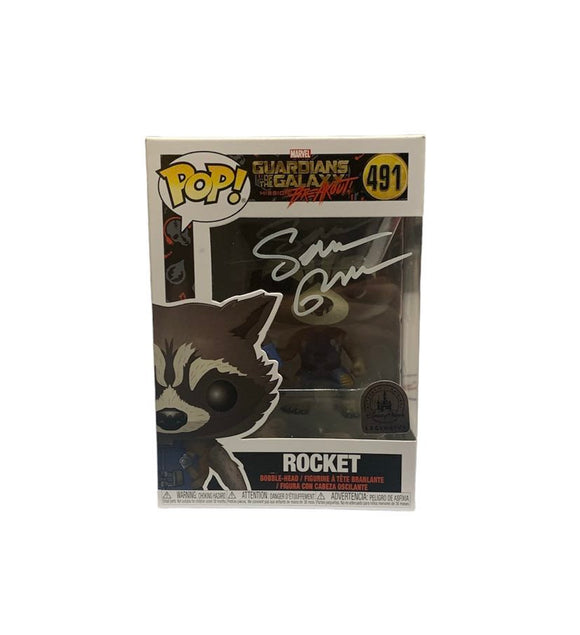 Sean Gunn Rocket Raccoon Guardians of the Galaxy Autographed Funko Pop #491