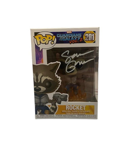 Sean Gunn Rocket Raccoon Guardians of the Galaxy Autographed Funko Pop #201