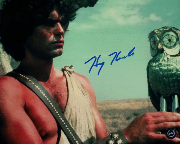 Harry Hamlin as Perseus Clash of the Titans Autographed 8x10 in Blue Sharpie
