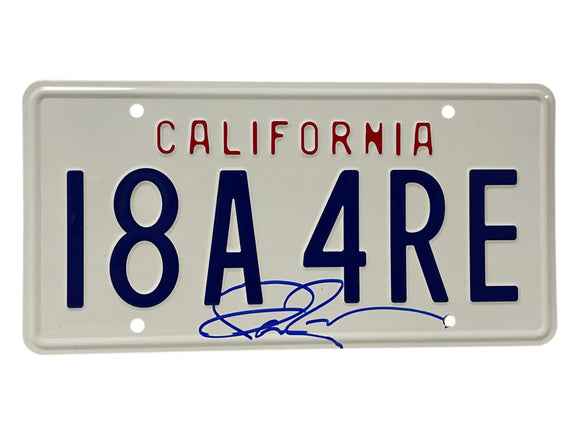 Ian Ziering Beverly Hills 90210 Autographed Ferrari License Plate