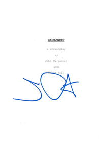 John Carpenter Autographed Halloween Script Cover