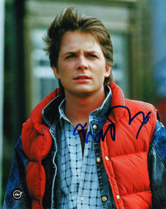 Michael J. Fox Autographed Back to the Future 8x10 Photo