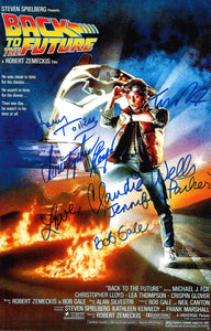 Cast Autographed Back to the Future 11x17 Poster
