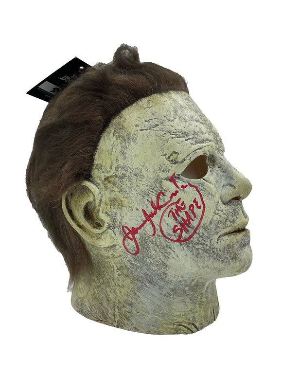 James Jude Courtney Autographed Halloween Michael Myers Mask (Red Autograph)