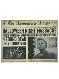 James Jude Courtney Autographed Halloween The Haddonfield Herald Sign