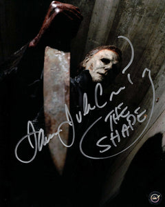 James Jude Courtney "Michael Myers" Halloween Autographed 8x10 Photo (Silver Paint Pen)