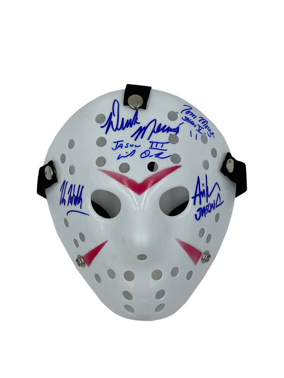 Jason Voorhees Friday the 13th Autographed Mask - 5 AUTOGRAPHS