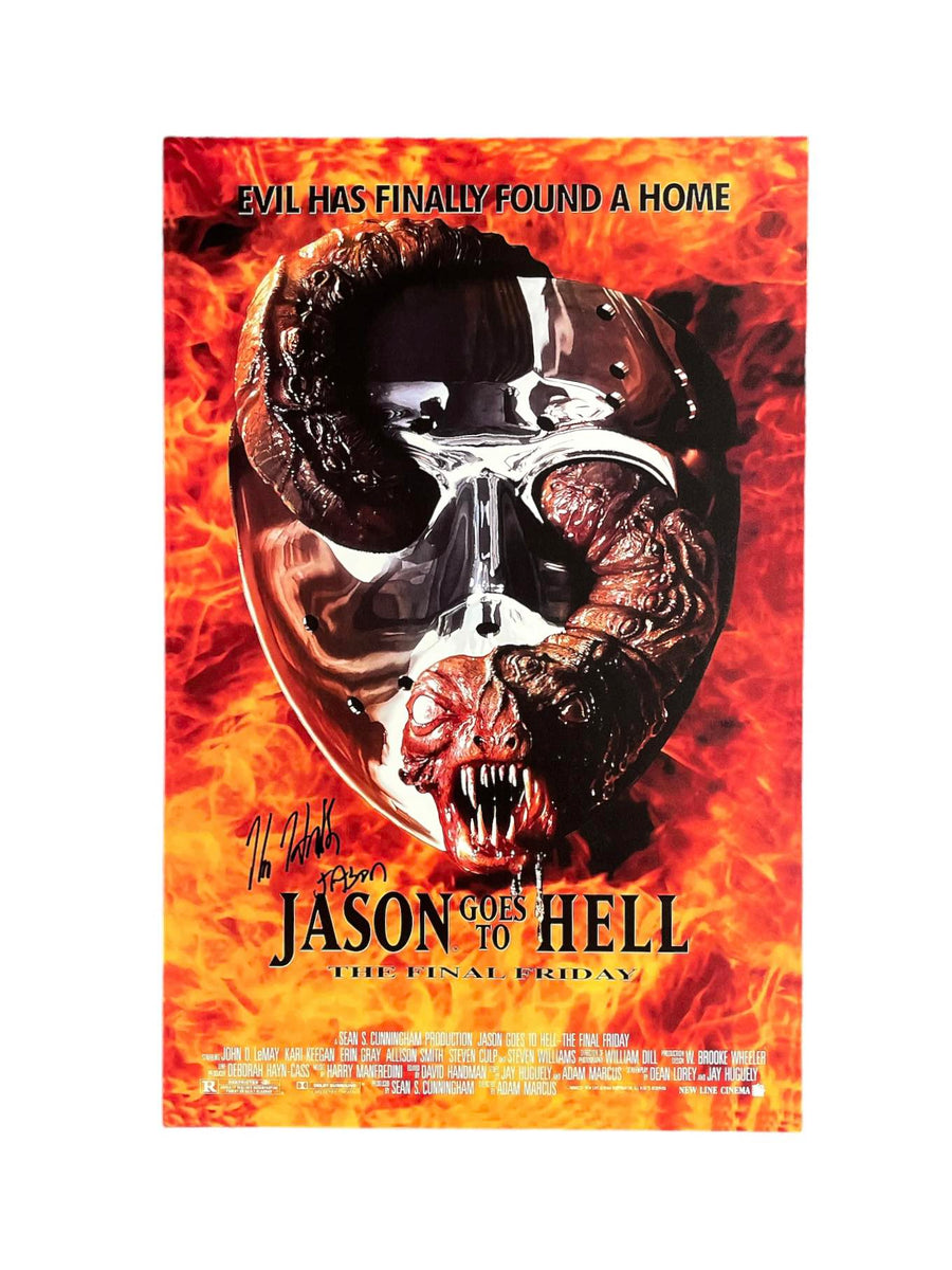 Kane Hodder Jason Voorhees Autographed Jason Goes to Hell 11x17 Mini P ...