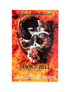 Kane Hodder Jason Voorhees Autographed Jason Goes to Hell 11x17 Mini Poster